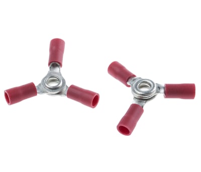 Product image for Crimp connector 3 way red