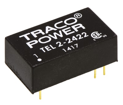 Product image for TEL 2-2422 pcb mount DC-DC,+/-12V 2W