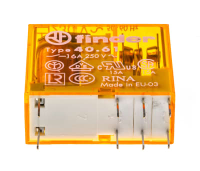 Product image for SPDT MINIATURE PCB RELAY,16A 230VAC COIL