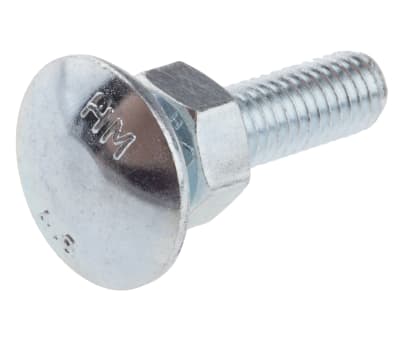 Product image for Carriage bolts & nuts,BZP,M6 x 25mm