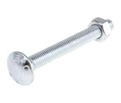 Product image for Carriage bolts & nuts,BZP,M8 x 75mm