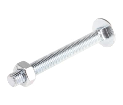 Product image for Carriage bolts & nuts,BZP,M8 x 75mm