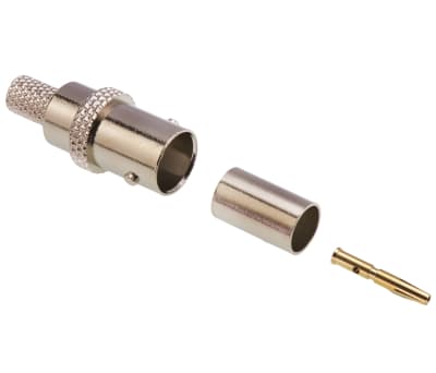 Product image for BNC Ni-pl straight jack, 75 ohm, RG59