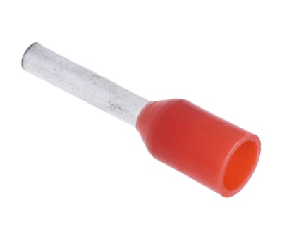 Product image for Red bootlace ferrule,1.0mm sq cable