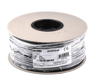 Product image for Cable Coax RG223 U PVC black 100m