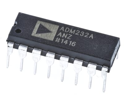 Product image for RS232 transceiver,ADM232AAN 2T/2R DIP16