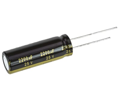 Product image for Al Electrolytic Cap 105C 25V 2200uF