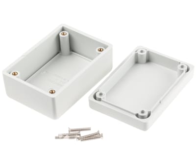 Product image for Grey flame retardant ABS box,81x56x40mm