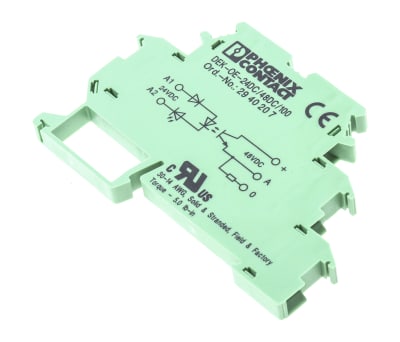 Product image for DIN rail optocoupler, 24Vdc in/48Vdc out