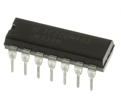 Product image for QUAD COMPARATOR,LM339N 1.3NS DIP14