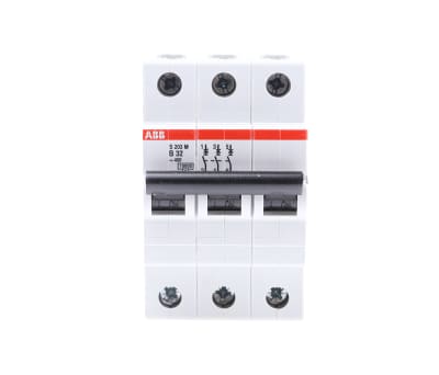 Product image for S200 MCB 32A 3 Pole Type B 10kA