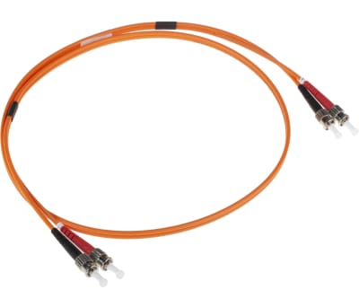 Product image for Patchcord,ST to ST, duplex,62.5/125, 1m