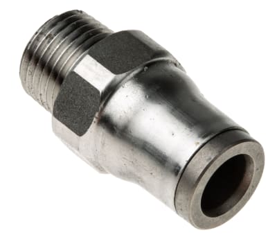 Product image for S/steel push-in fitting 6mm 1/8NPT