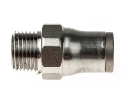 Product image for S/steel push-in fitting 6mm 1/8NPT