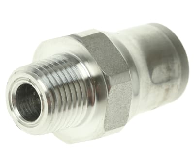 Product image for S/steel push-in fitting 8mm 1/8NPT