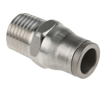 Product image for S/steel push-in fitting 8mm 1/4NPT