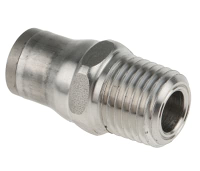 Product image for S/steel push-in fitting 8mm 1/4NPT