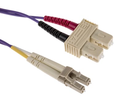 Product image for LC-SC patchlead OM3 Duplex Purple 10m