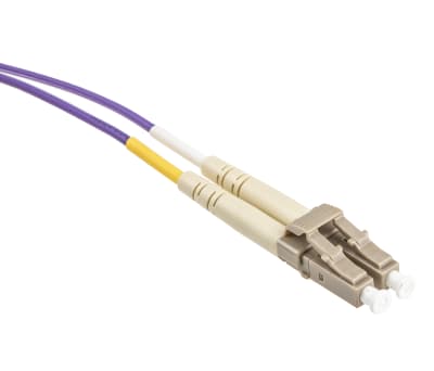 Product image for LC-ST OM3 duplex Purple  3m patchcord