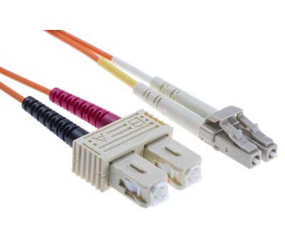 Product image for LC-SC patchlead OM1 Duplex Orange 2m