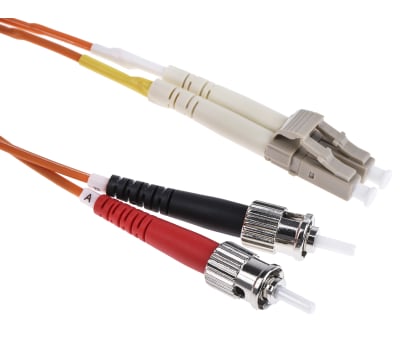 Product image for LC-ST patchlead OM1 Duplex Orange 1m