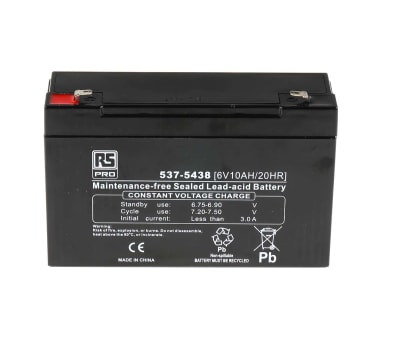 Product image for RS Sealed lead-acid battery,6V 10Ah