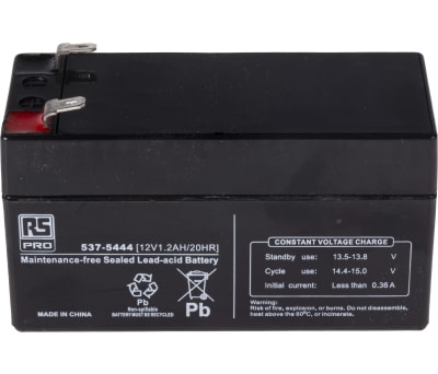 Product image for RS Sealed lead-acid battery,12V 1.2Ah