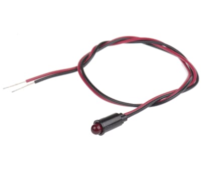 Product image for 6.35MM SNAP-IN LED INDICATOR, RED 5VDC