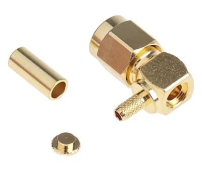 Product image for Crimp SMA elbow plug for RG174 cable