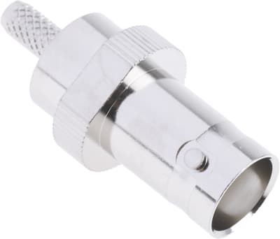 Product image for RS PRO 50Ω Straight Cable Mount BNC Connector, jack, RG174/U