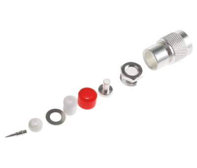 Product image for TNC plug clamp URM43/76 straight 50ohm