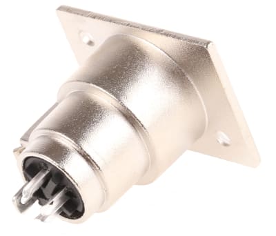 Product image for 3 way nickel finish XLR chassis socket