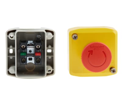 Product image for Schneider Electric Surface Mount Emergency Button - Twist to Reset, NO/NC, Mushroom Head