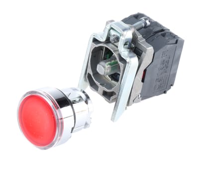 Product image for Push button red flush LED 110-120V