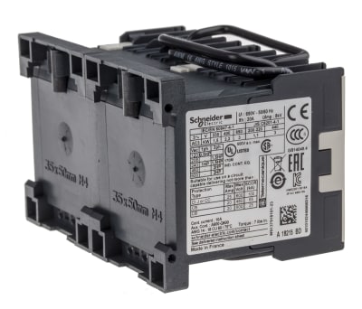 Product image for 3 pole Rev contactor,3kW,6A,24Vdc,1NC