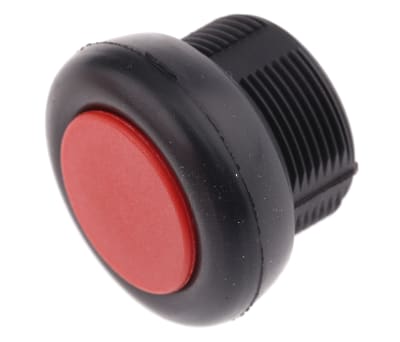 Product image for ROUND RED HEAD FOR PUSH BUTTON, BOOTED