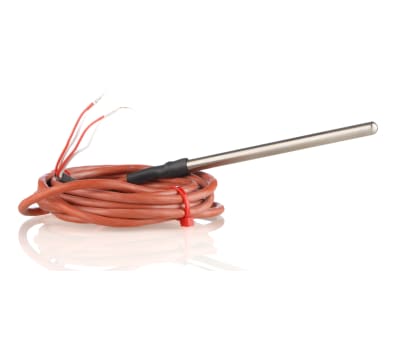 Product image for PT100 sensor,6mm dia,100mm length,4 wire