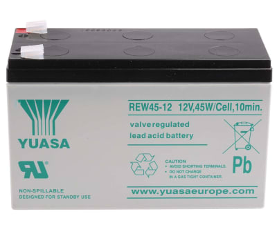 Product image for Yuasa REW45-12 Lead Acid Battery - 12V, 7.3Ah