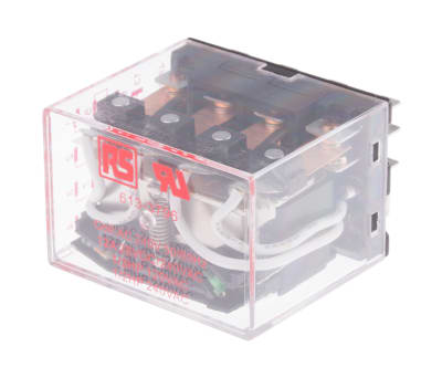 Product image for LED Indicating relay, 10A 4PDT 240Vac