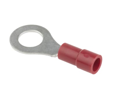 Product image for Red M6 ring terminal,0.5-1.5sq.mm wire