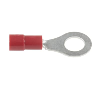 Product image for Red M6 ring terminal,0.5-1.5sq.mm wire