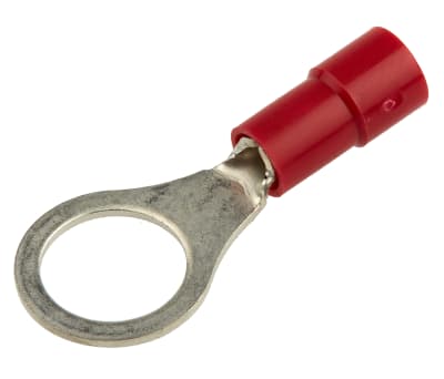 Product image for Red M8 ring terminal,0.5-1.5sq.mm wire