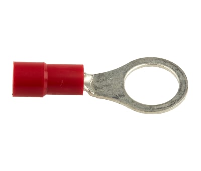 Product image for Red M8 ring terminal,0.5-1.5sq.mm wire
