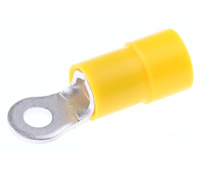 Product image for Yellow M3 ring terminal,4-6sq.mm wire