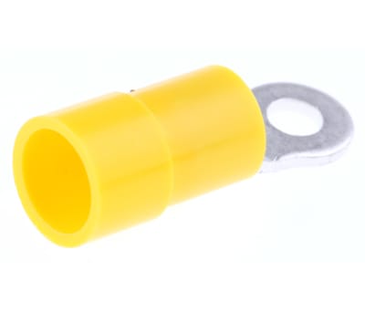 Product image for Yellow M3 ring terminal,4-6sq.mm wire