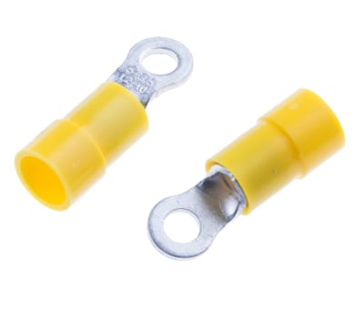 Product image for Yellow M3.5 ring terminal,4-6sq.mm wire