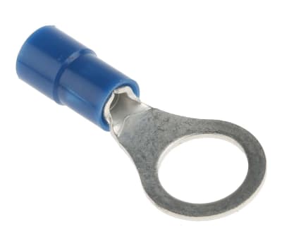 Product image for Blue M8 ring terminal,1.5-2.5sq.mm wire