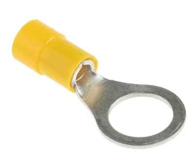 Product image for Yellow M10 ring terminal,4-6sq.mm wire