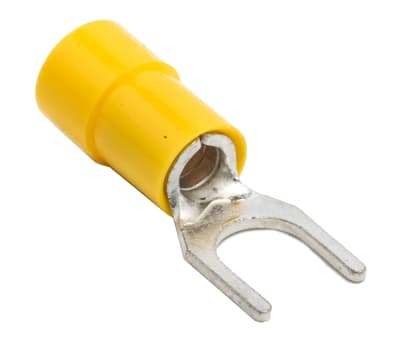 Product image for Yellow M6 spade terminal,4-6sq.mm wire