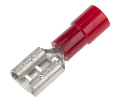 Product image for Red female receptacle,6.35Wx0.8Tmm